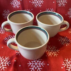Pfaltzgraff Juniper Vintage Mugs - set of 3 - stoneware